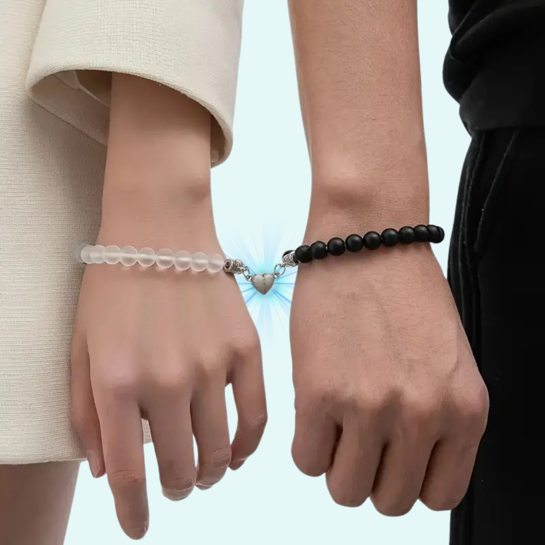 Magnetic Couples Bracelets Glow in the Dark Matching Set🩵